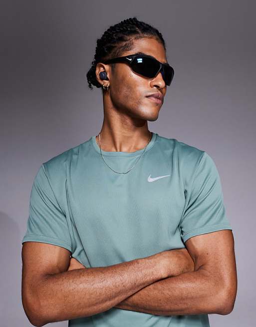Asos Nike Running Miler Dri-FIT T-shirt In Green