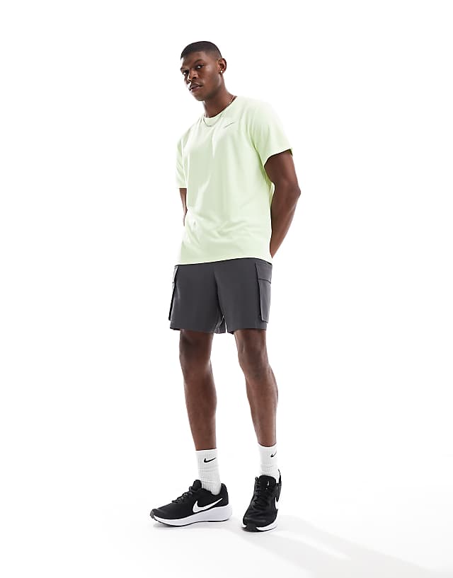 Asos Nike Running Miler Dri-FIT T-shirt In Green