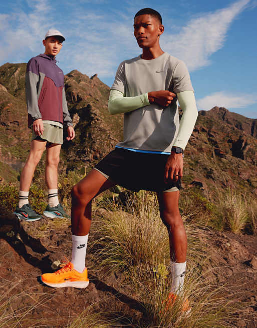 Asos Nike Running Miler Dri-FIT T-shirt In Grey