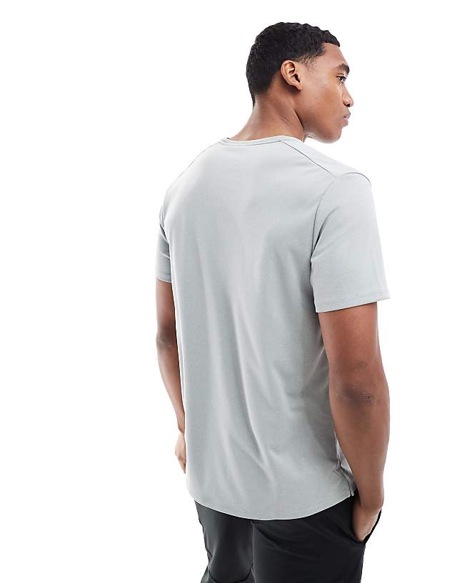 Asos Nike Running Miler Dri-FIT T-shirt In Grey
