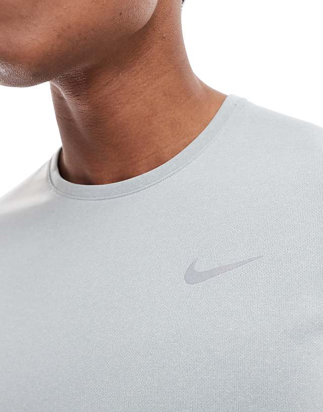 Asos Nike Running Miler Dri-FIT T-shirt In Grey
