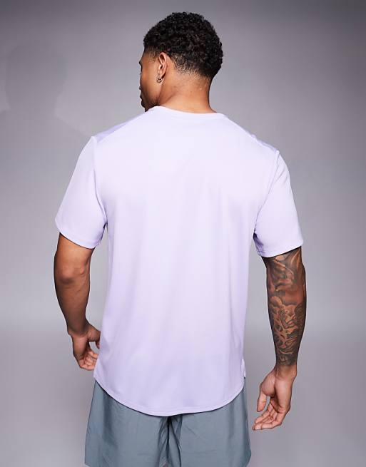 Asos Nike Running Miler Dri-FIT T-shirt In Lilac