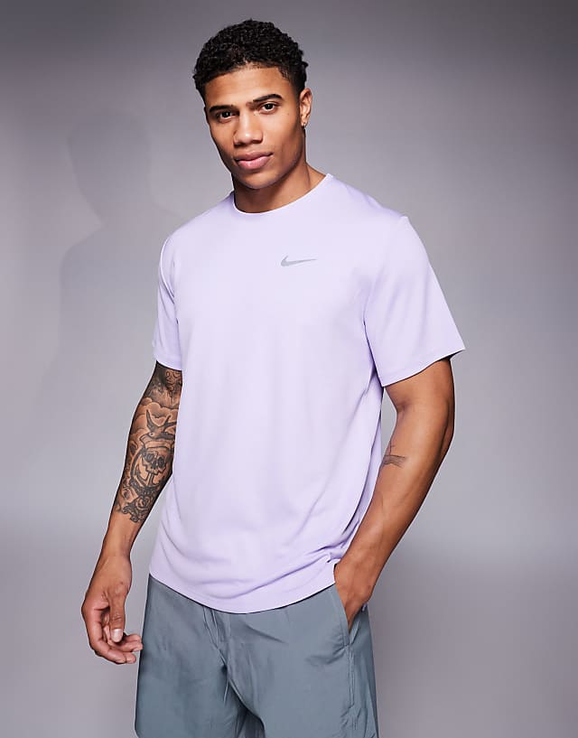 asos Nike Running Miler Dri-FIT t-shirt in lilac