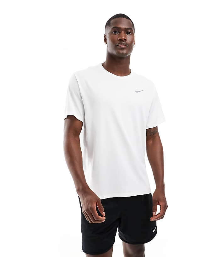 asos Nike Running Miler Dri-FIT t-shirt in white
