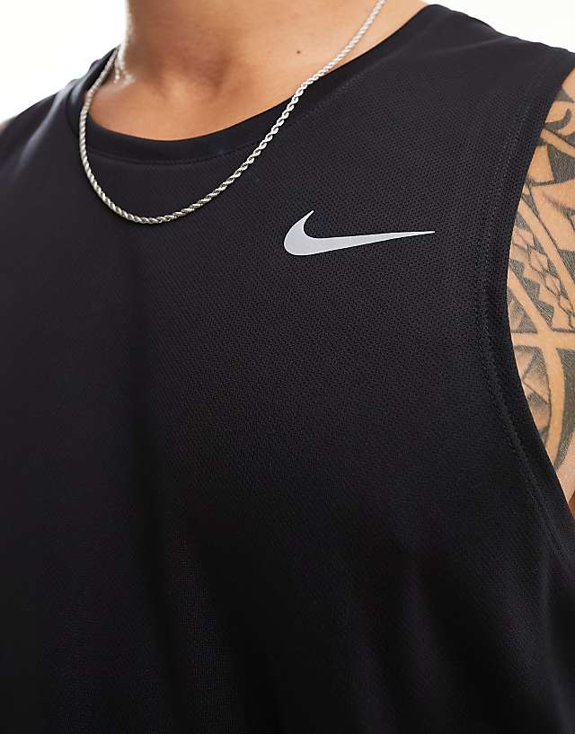 Asos Nike Running Miler Dri-FIT Vest In Black