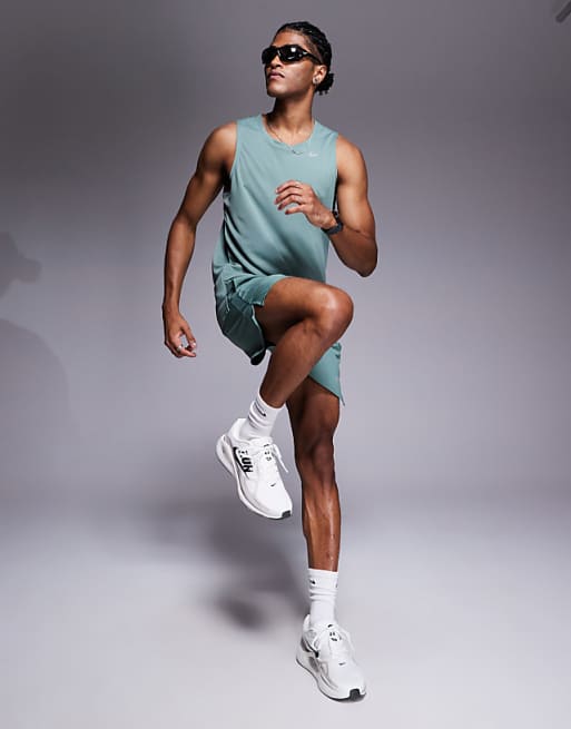Asos Nike Running Miler Dri-FIT Vest In Green