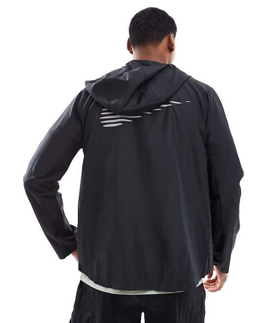 Asos Nike Running Miler Flash Jacket In Black