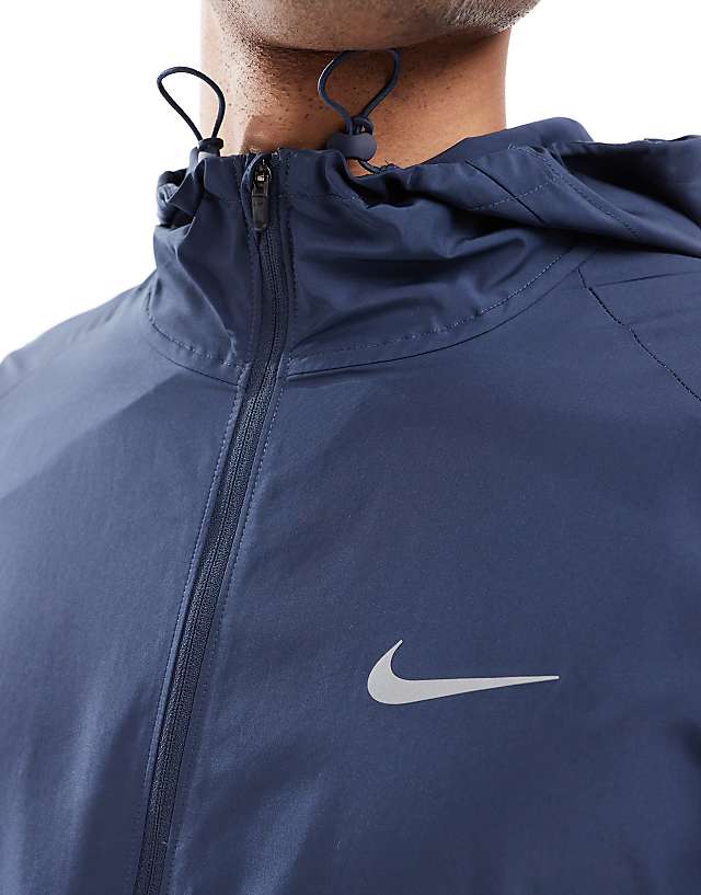 Asos Nike Running Miler Jacket In Blue