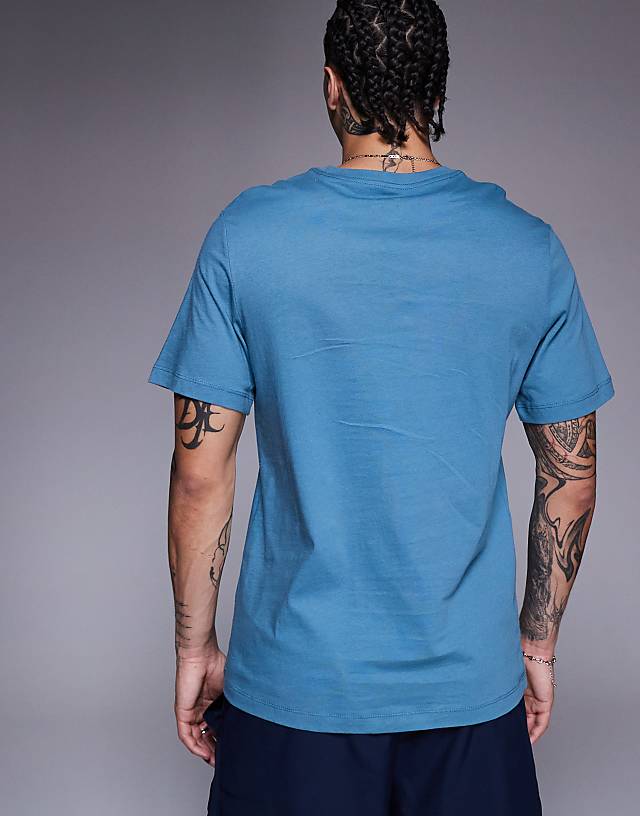 Asos Nike Running Run Graphic T-shirt In Blue