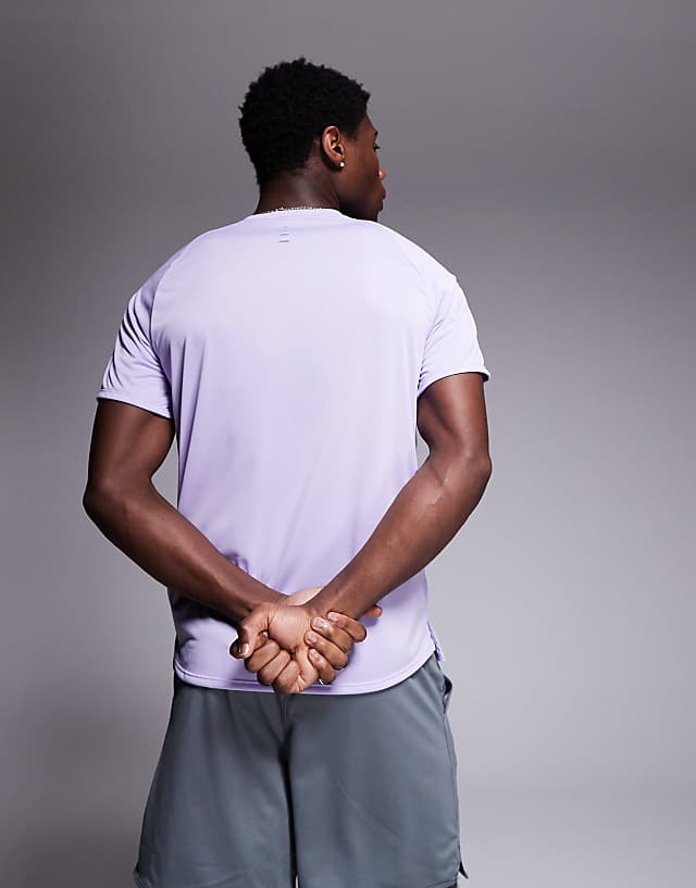 Asos Nike Running Stride Dri-FIT T-shirt In Lilac