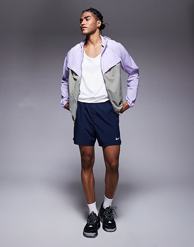 Asos Nike Running Stride Repel Jacket In Lilac