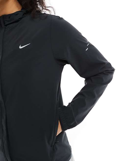 Asos Nike Running Swift Repel Jacket In Black