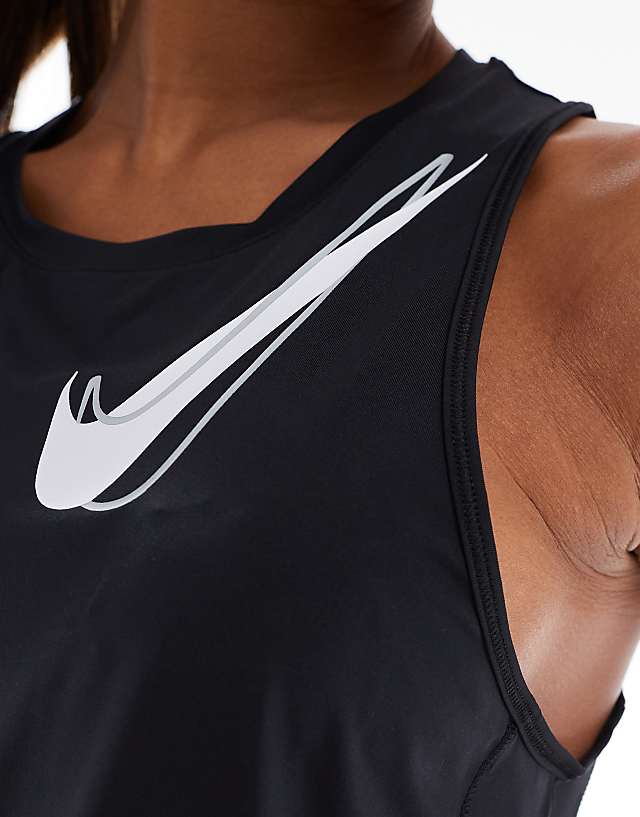 Asos Nike Running Swoosh Dri-FIT Vest In Black