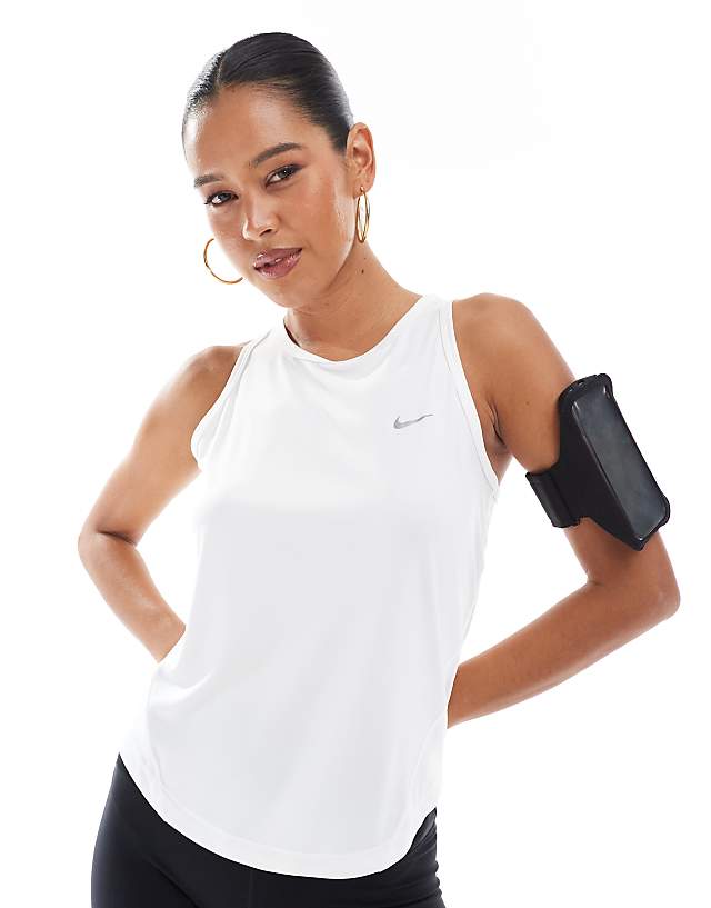 asos Nike Running Tempo Dri-Fit vest in white