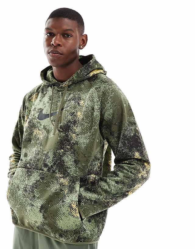 asos Nike Training camo print hoodie in green
