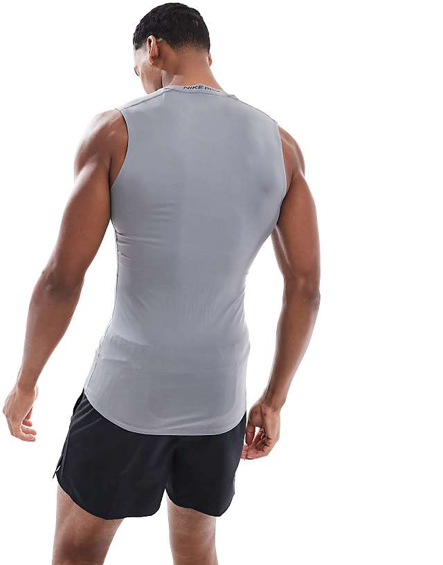 Asos Nike Training Dri-FIT Muscle Fit Vest In Grey