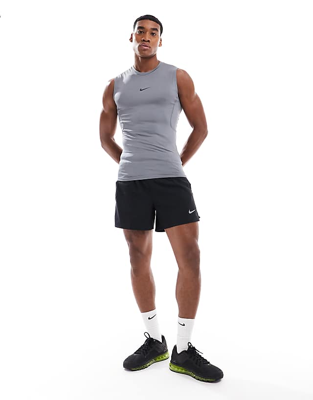 Asos Nike Training Dri-FIT Muscle Fit Vest In Grey