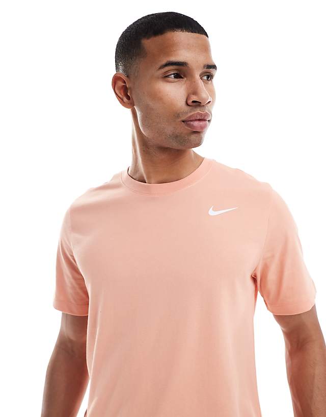 asos Nike Training Dri-FIT t-shirt in peach - PEACH