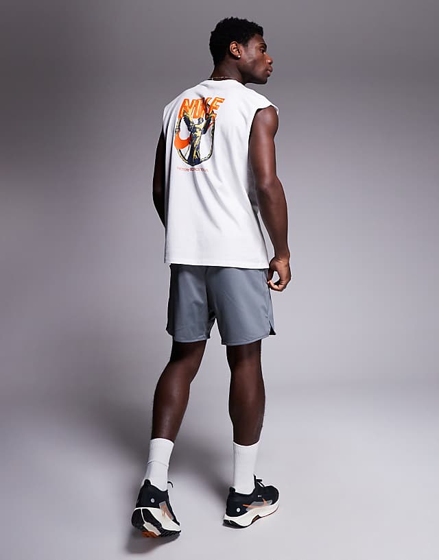 Asos Nike Training Gym Life Graphic Vest In White