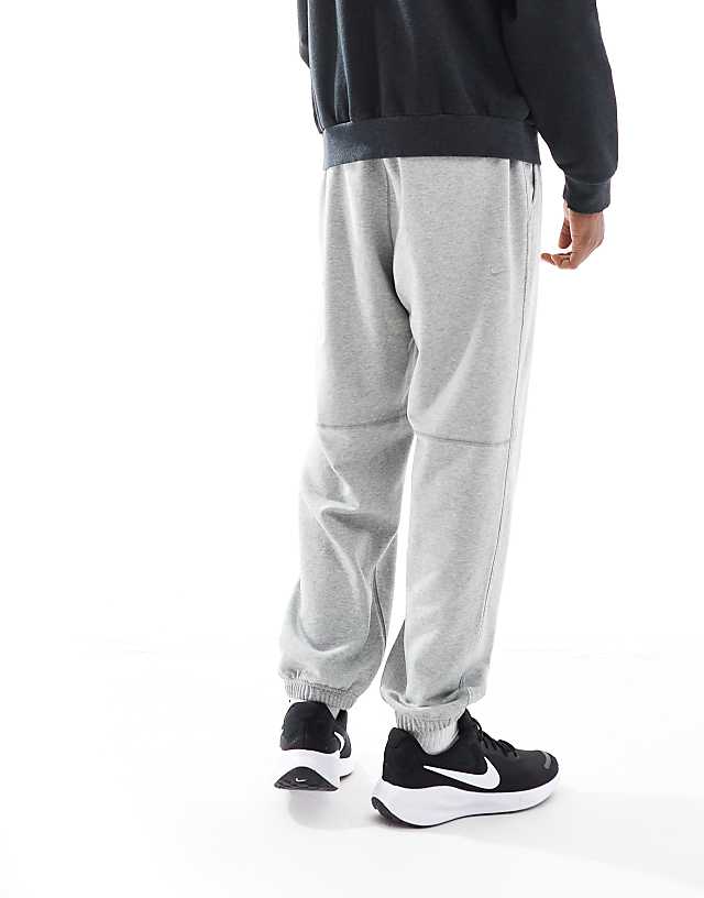 Asos Nike Training Heritage Fleece Joggers In Grey