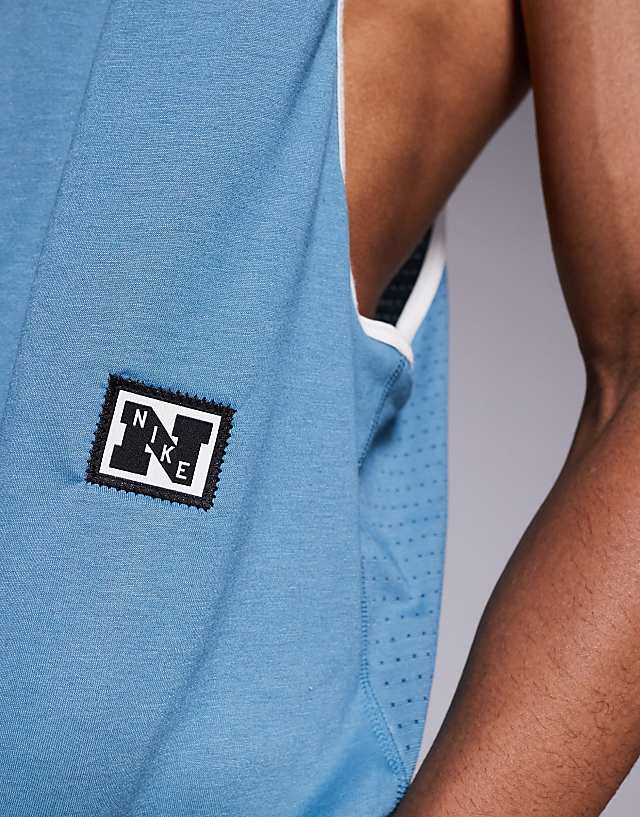 Asos Nike Training Heritage Vest In Blue