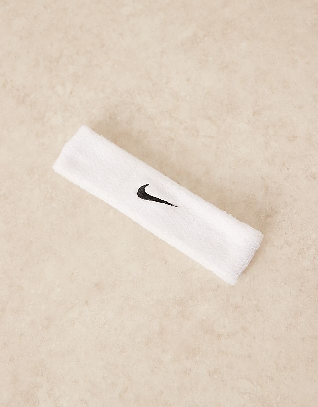 Asos Nike Training Swoosh Unisex Headband In White