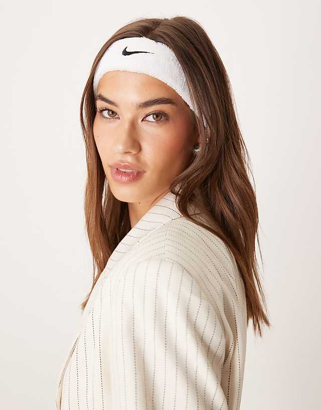 Asos Nike Training Swoosh Unisex Headband In White