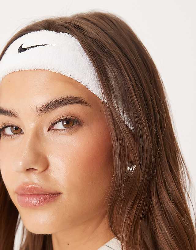 Asos Nike Training Swoosh Unisex Headband In White