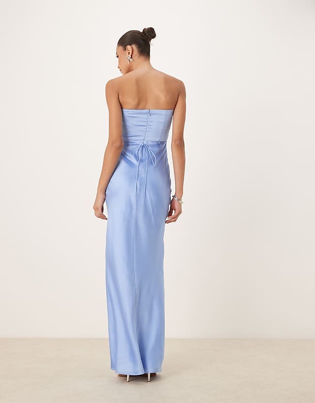 Asos OMNES Amdra Dress In Blue