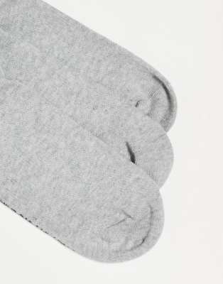 Asos ON 3 Pack Logo High Socks In Grey