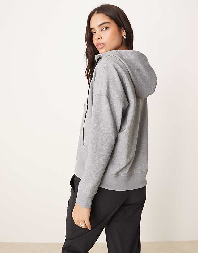 Asos ON Zipped Hoodie In Grey