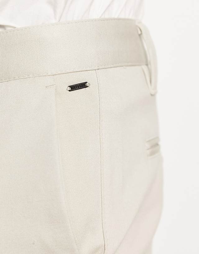 Asos ONLY & SONS Slim Fit Tapered Trousers In Beige