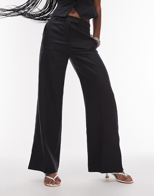 Asos & Other Stories Co-ord Linen Trousers In Black