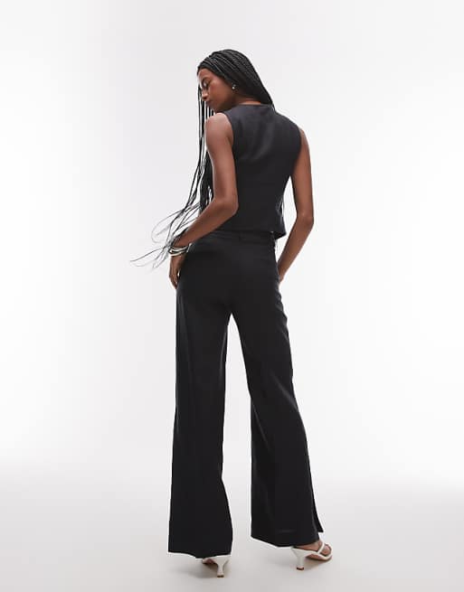 Asos & Other Stories Co-ord Linen Trousers In Black