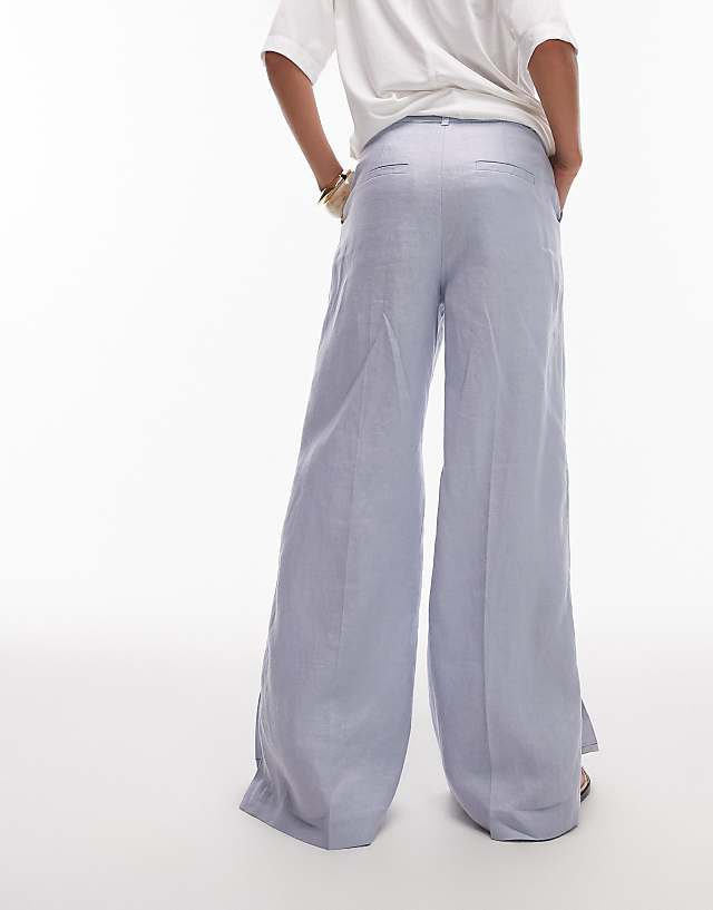 Asos & Other Stories Linen Trousers In Light Blue