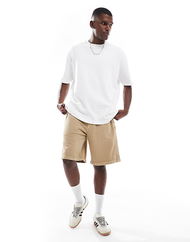 Asos Pull&Bear Jersey Co-ord Short In Stone