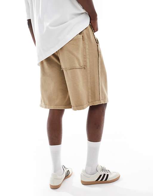 Asos Pull&Bear Jersey Co-ord Short In Stone