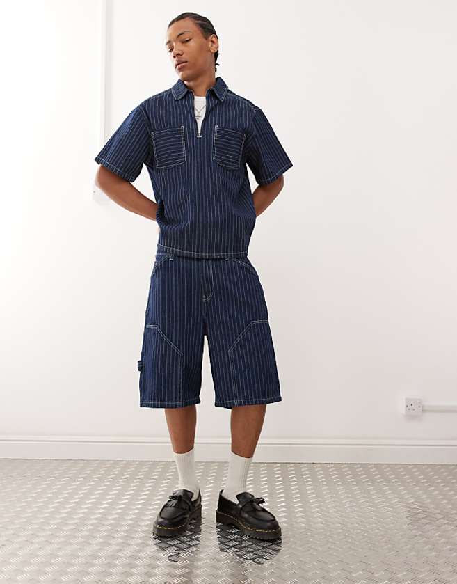 asos Reclaimed Vintage denim pinstripe co-ord