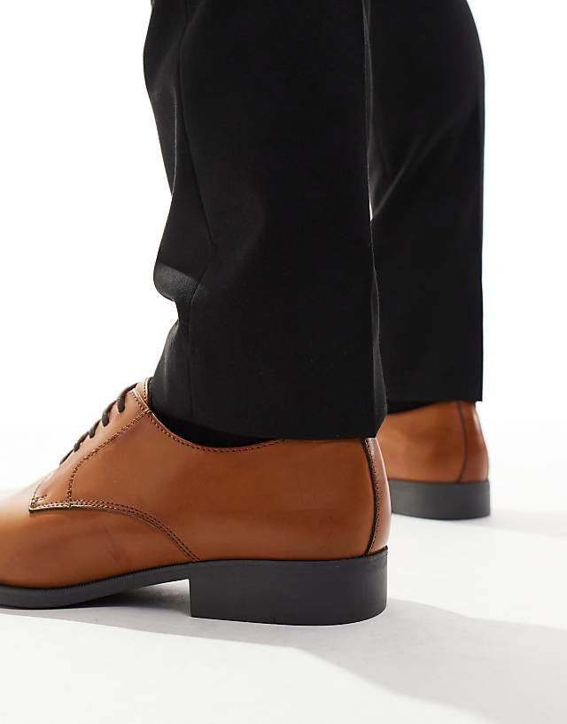 Asos River Island Formal Derby Shoes In Brown