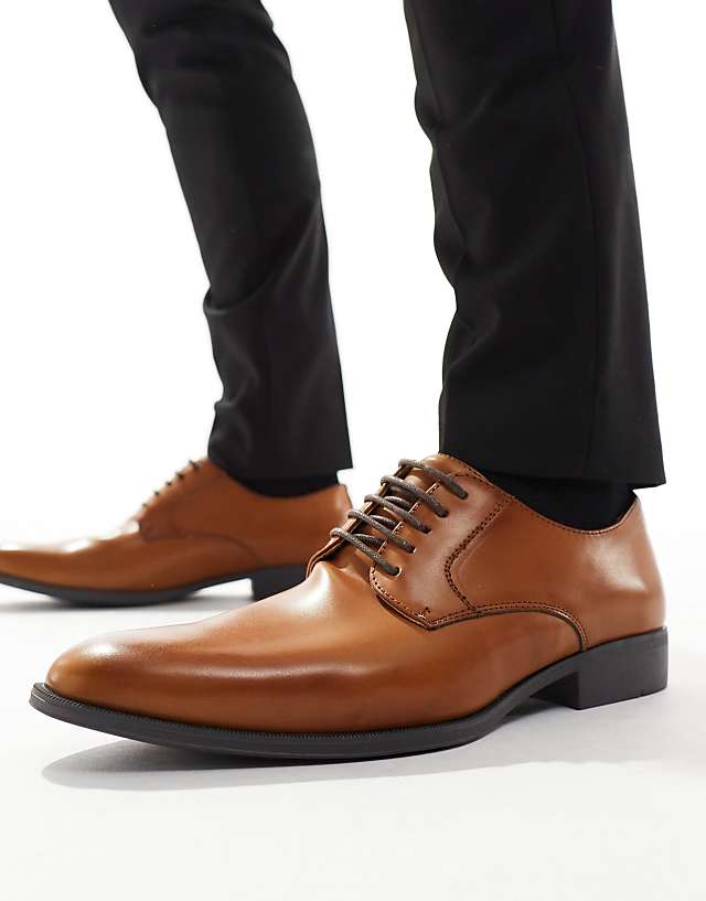 Asos River Island Formal Derby Shoes In Brown