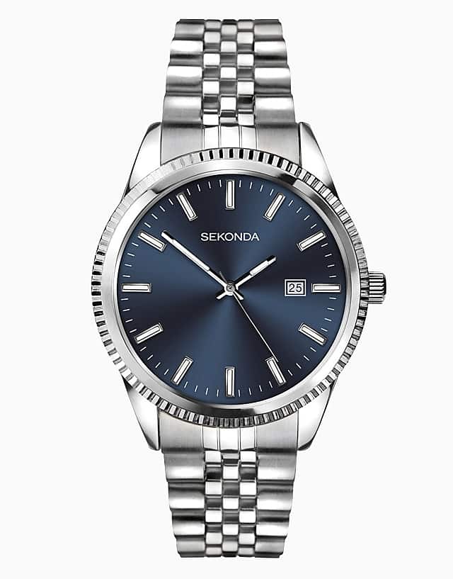 asos Sekonda Classic men's 40mm king watch in blue