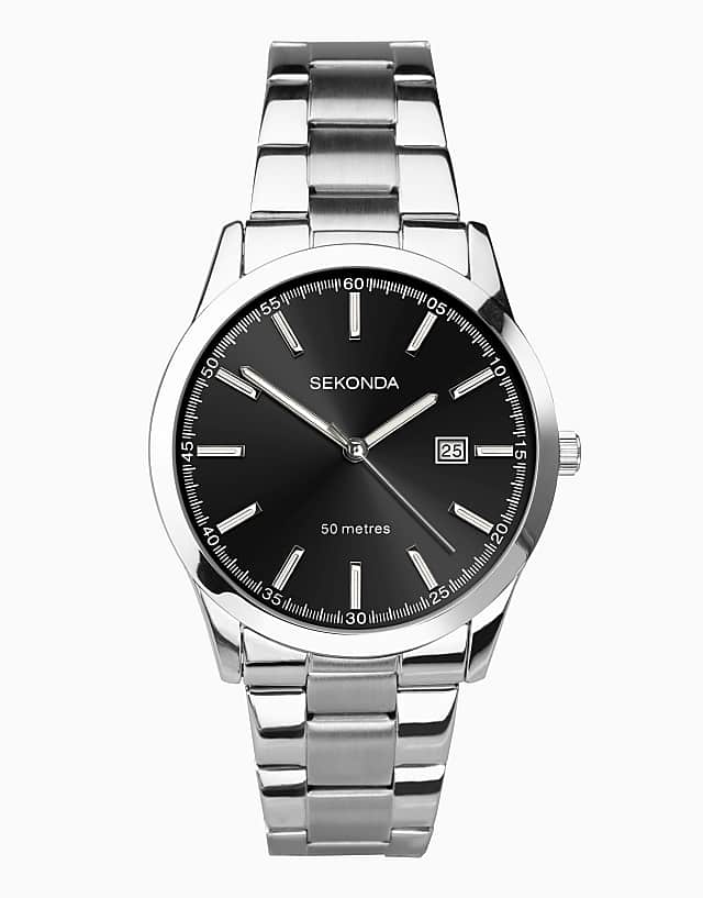 asos Sekonda Mens analogue watch in black