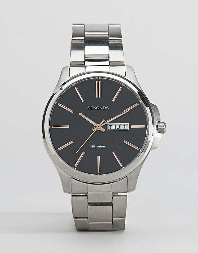 asos Sekonda Silver Bracelet Watch