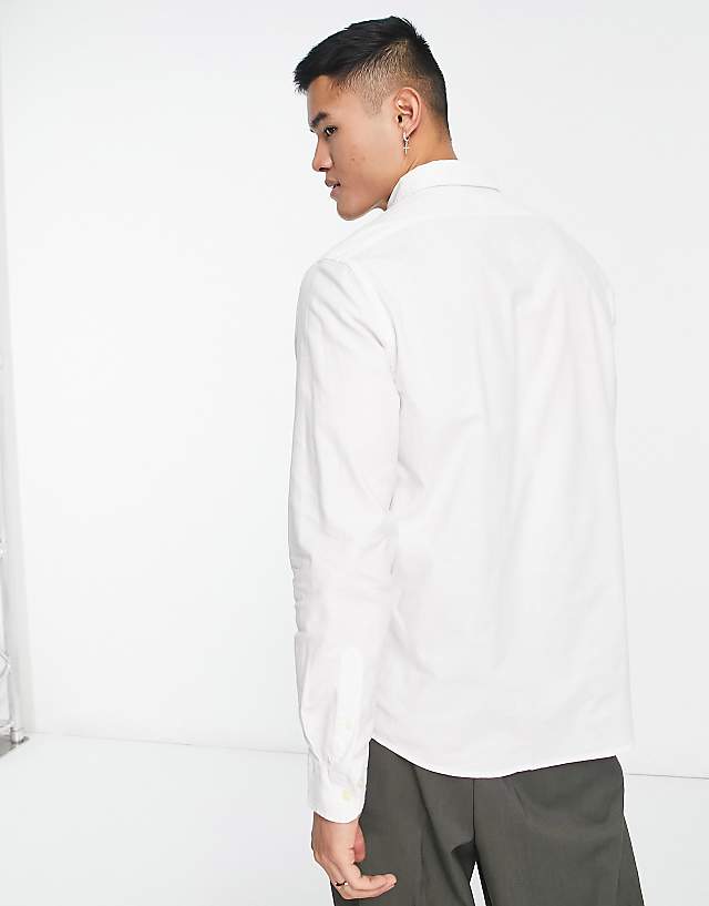 Asos Selected Homme Oxford Shirt In White
