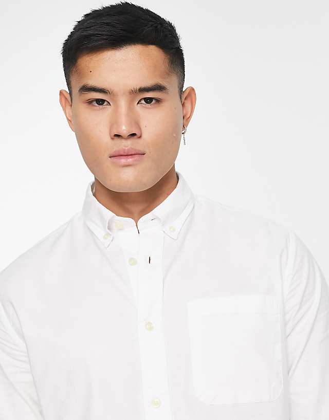 Asos Selected Homme Oxford Shirt In White