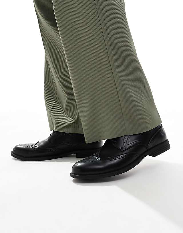 asos SEQWL Beatle oxford shoes in black