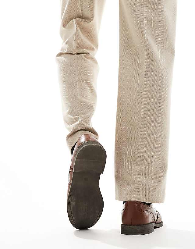 Asos SEQWL Beatle Oxford Shoes In Tan