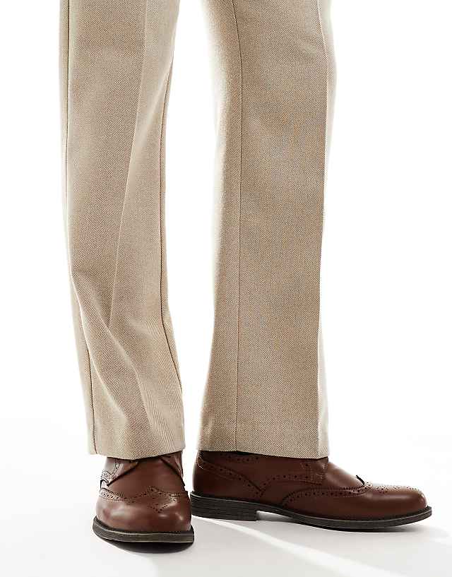Asos SEQWL Beatle Oxford Shoes In Tan