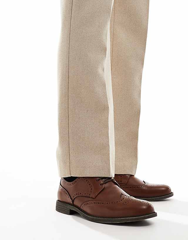 Asos SEQWL Beatle Oxford Shoes In Tan