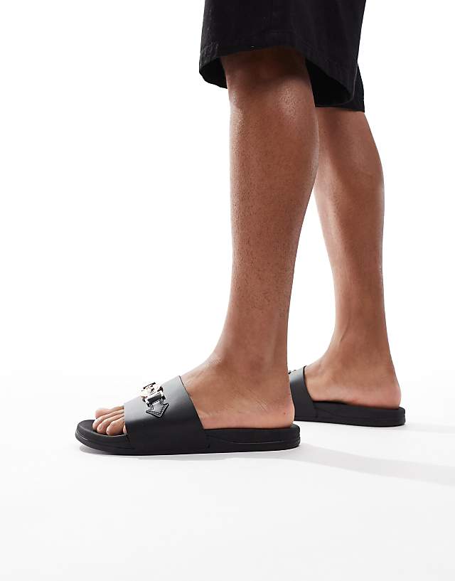 Asos SEQWL ITA Sandals With Buckle Stap In Black